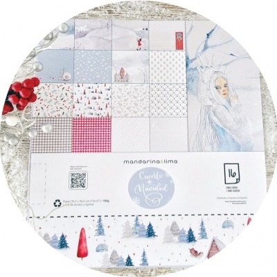 Bloco 16 Papéis | 12x12 | Conto de Natal | Mandarina&Lima