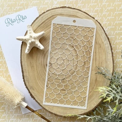 Stencil | Escamas | Playa o Piscina