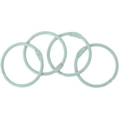 Conjunto 4 Anilhas | 44mm | Turquesa