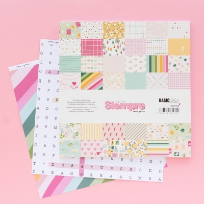 Bloco 24 Papéis | 12x12 | Siempre | Sami Garra