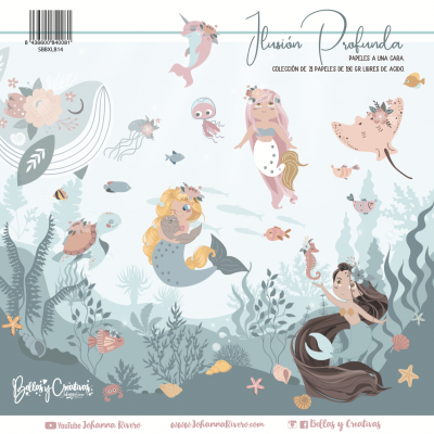 Bloco 21 Papéis | 12 x 12 | Ilusión Profunda