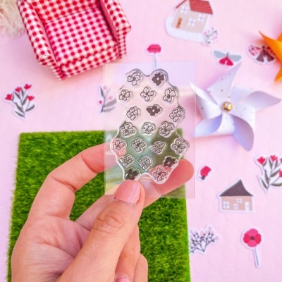 Carimbo | Fundo Margaridas | Pitiminí | Piccolina Brava