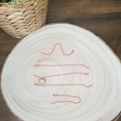 Correntes Bolinhas | Rosa