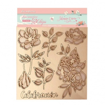 Chipboard Flores | Celebración | Johanna Rivero