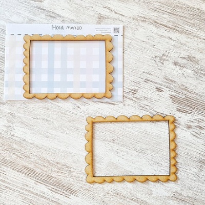 Moldura Madeira | Hola Mundo | Mandarina&Lima