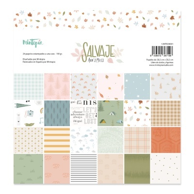 Bloco 24 Papéis | 12x12 | Salvaje | Mintopía