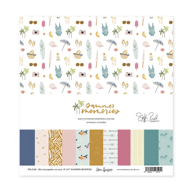 Bloco 12x12 | 24 Papéis | Summer Memories | Lora Bailora