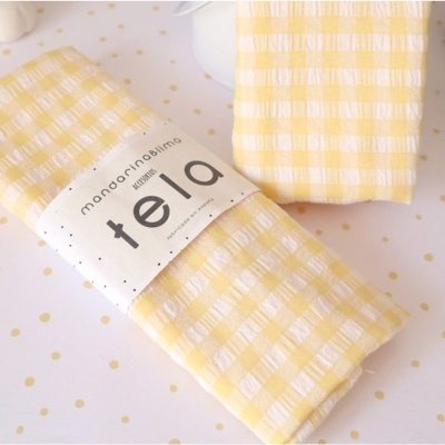 Tela Algodão Vichy | Amarelo Doce | Alegría