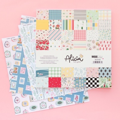 Bloco 24 Papeis | 12x12 | Alicia | Sami Garra