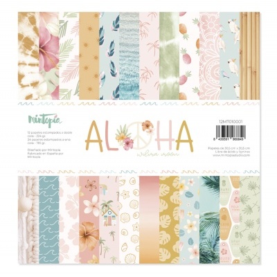 Bloco 36 Papéis | 12x12 | Aloha | Mintopia