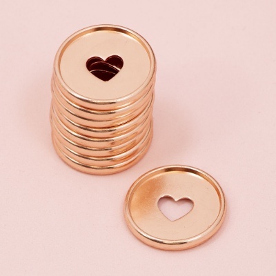 Anilhas Disco Rose Gold | M | Metálicas | Encadernação