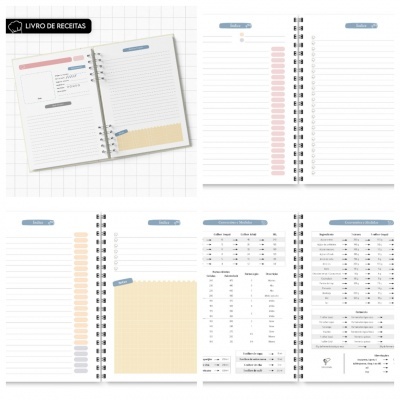 Miolo Caderno Receitas | Tamanho A5
