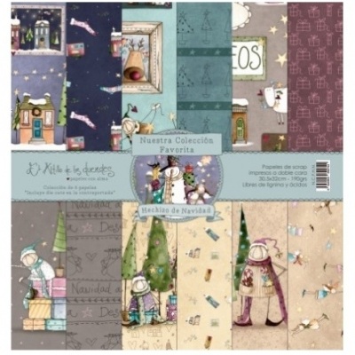 Bloco 12 Papéis | 12x12 | Feitiço de Natal | El Altillo de los Duendes