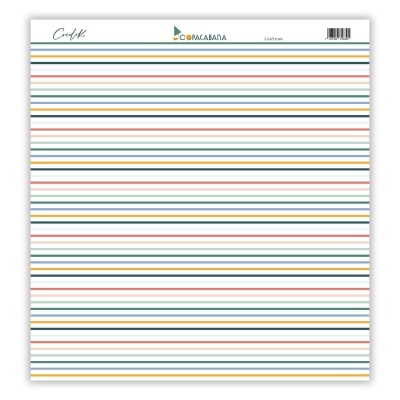 Papel 12x12 | Riscas | Copacabana | Cocoloko