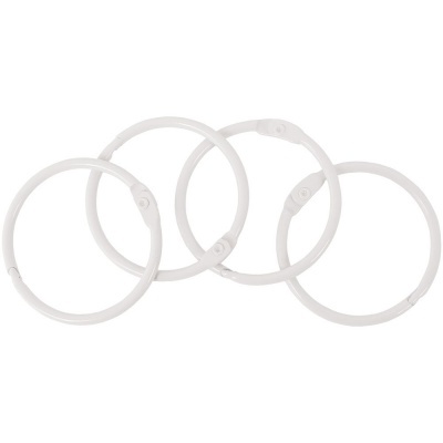 Conjunto 4 Anilhas | 44mm | Branco