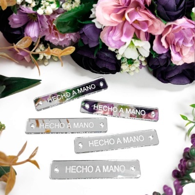 Metacrilato | Hecho a Mano | Prateado