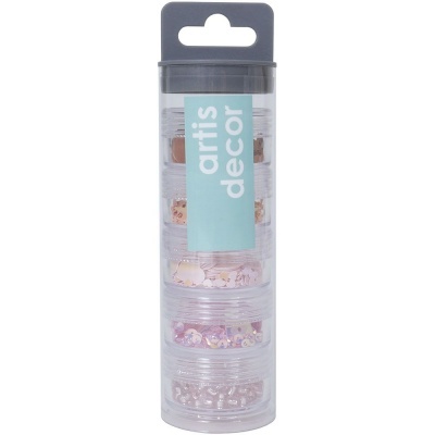 Conjunto 5 Caixas Lantejoulas | Rosas