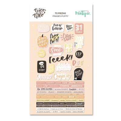 Autocolantes Puffy | Frases | Truco o Trato