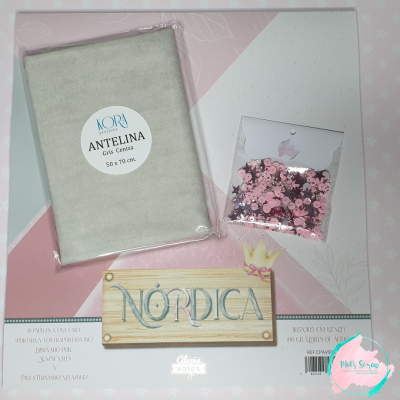 KIT BLOCO NÓRDICA 2 + ANTELINA CINZA | OFERTA LANTEJOULAS