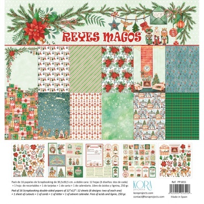 Bloco 16 Papéis | 12x12 | Reyes Magos | Kora Projects