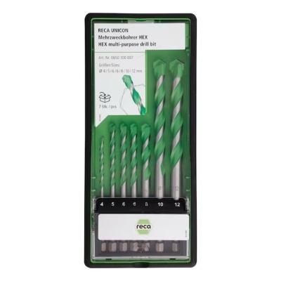 Broca Multifunções RECA UNICON HEX - Conjunto 7 Peças