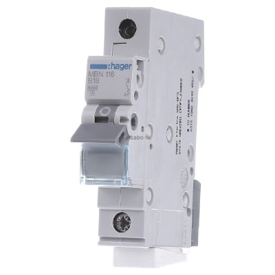 DISJUNTOR HAGER MBN116 B16A 1P 6KA 230/400V
