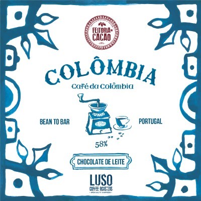Feitoria do Cacau Chocolate Leite Colômbia 58% + Café da Colômbia