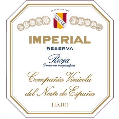 Etiqueta de vinho Imperial Reserva Rioja