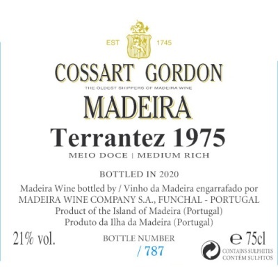 Cossart Gordon Vintage Terrantez