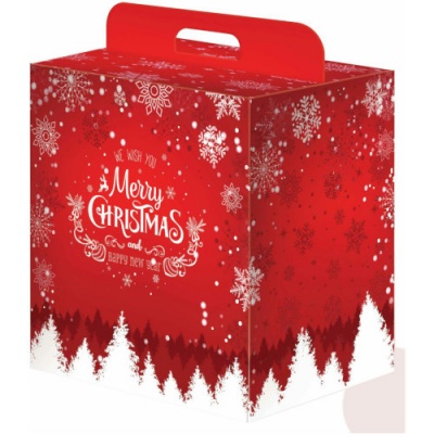 Caixa Cartão Merry Christmas com Pega