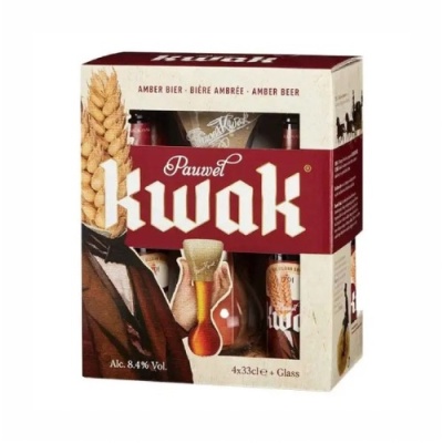 Pack Pauwel Kwak (Copo + 4 cervejas)