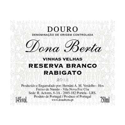 Dona Berta Vinhas Velhas Reserva Branco Rabigato