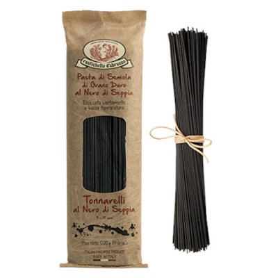 Rusticella d’Abruzzo Massa Artesanal Tonnarelli com Tinta de Choco