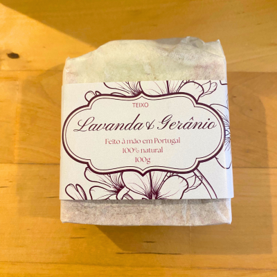 Sabonete Artesanal Lavanda & Gerânio 100g - Teixo