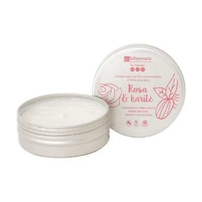 Creme de Mãos Rosa e Karité 60ml - La Saponaria