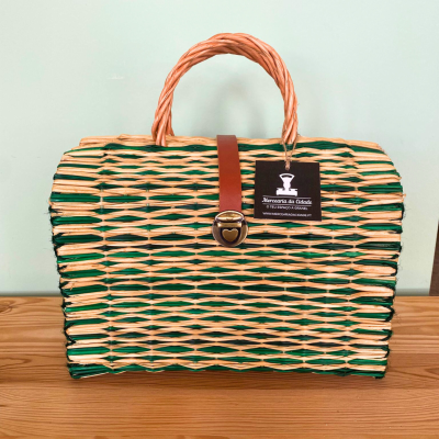 Cesta de Junco 29cm - Verde