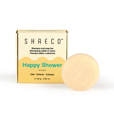 Champô Sólido e Sabonete 2 em 1 - Happy Shower - Crianças - 80g - Shaeco