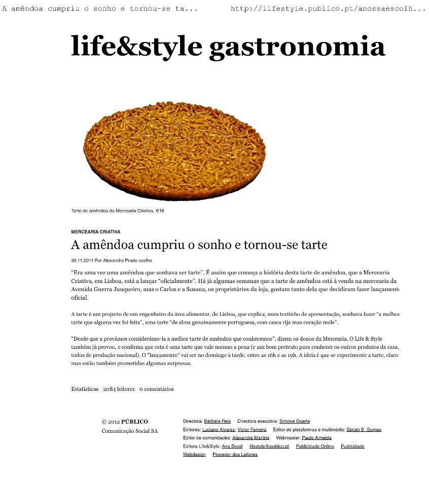 LIFE&STYLE GASTRONOMIA · PÚBLICO · 30/11/2011