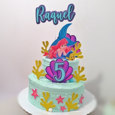 Bolo Sereia Ariel com andar