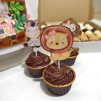 Cupcakes Safari (Com Tags decorativas de papel) 2 unidades