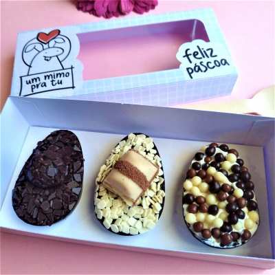 Trio de Ovos - Caixinha Flork  (3 ovos 50 gramas)