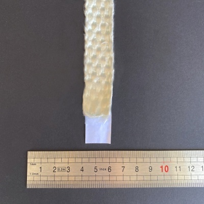 Fita de Fibra de Vidro Adesiva 550°C Branca 20x3mm