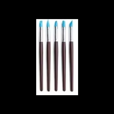 Conjunto de 5 Teques com Ponta de Silicone: A26 - Ferramentas para Cerâmica e Modelação