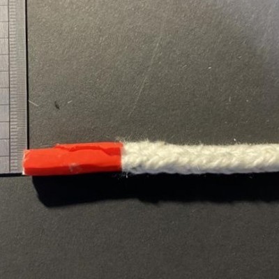 Cordão Trançado Redondo Fibra RCF 1100°C com reforço Inconel