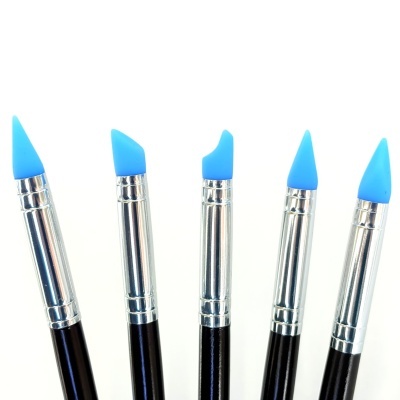 Conjunto de 5 Teques com Ponta de Silicone: A26 - Ferramentas para Cerâmica e Modelação