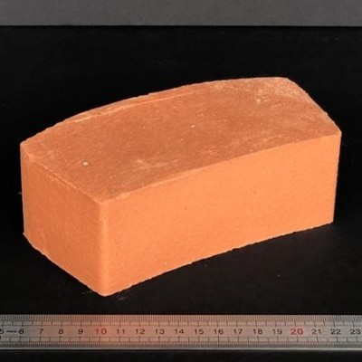 Tijolo Refratário Curvo para forno, medida 175/150x80x60mm