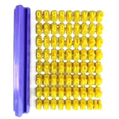 Conjunto de Carimbos de Letras e Números 73 peças