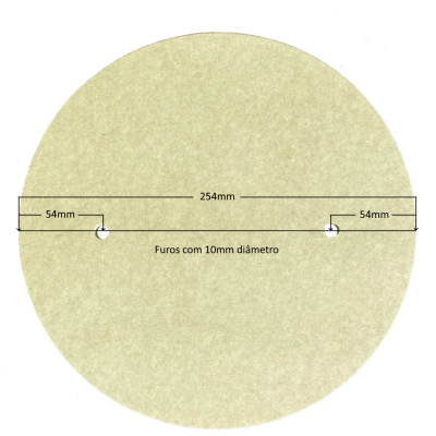 Prato de madeira para roda de Oleiro