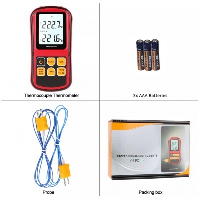 Kit Indicador temperatura e Cana Pirométrica Tipo S até 1300°C