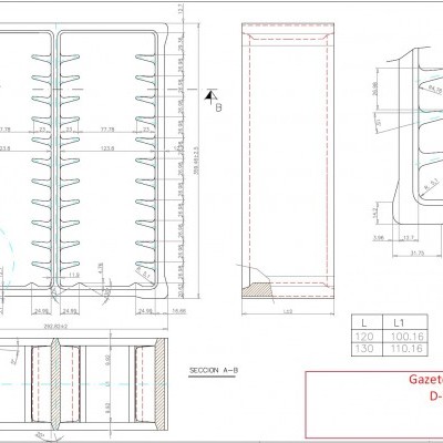 Gazete dupla para Azulejo 11x11cm D-360/24-120mm